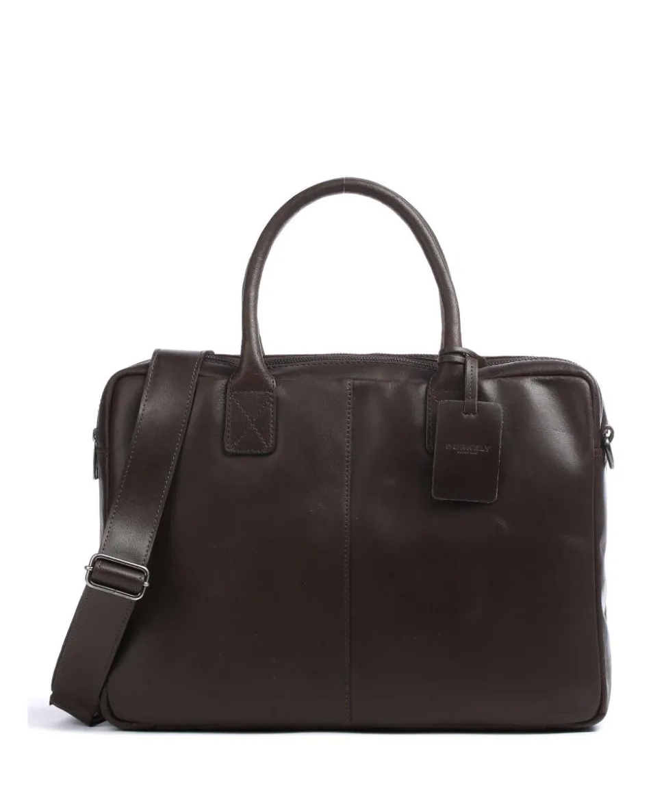 Vintage Taylor Worker Aktentasche genarbtes Leder dunkelbraun