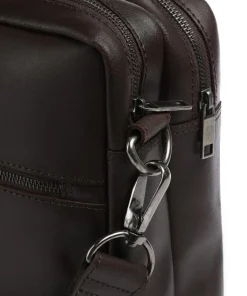 Vintage Taylor Worker Aktentasche genarbtes Leder dunkelbraun