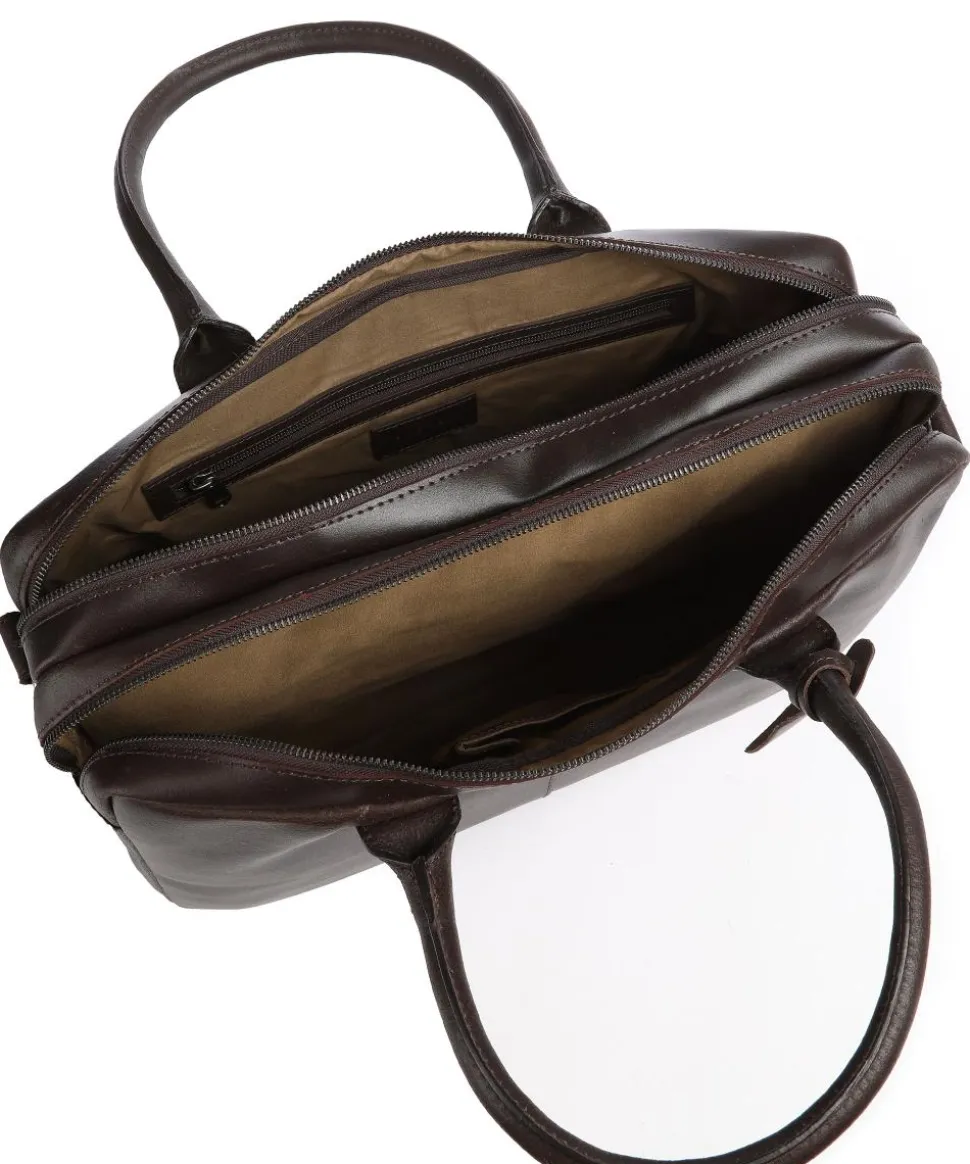 Vintage Taylor Worker Aktentasche genarbtes Leder dunkelbraun