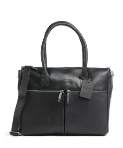 Vintage Valerie Shopper 15″ Kalbsleder schwarz