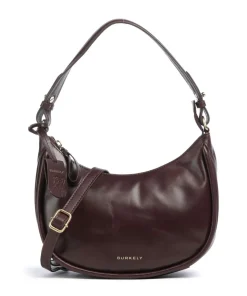 Vintage Veda Schultertasche fein genarbtes Leder dunkelrot