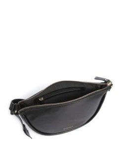 Vintage Veda Umhängetasche Leder schwarz