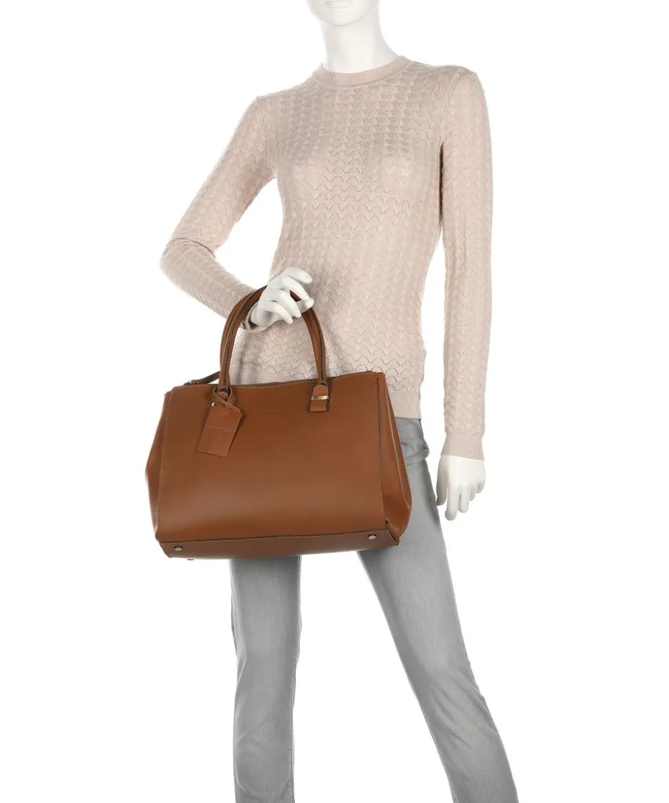 Vintage Wieske Handtasche Kalbsleder cognac