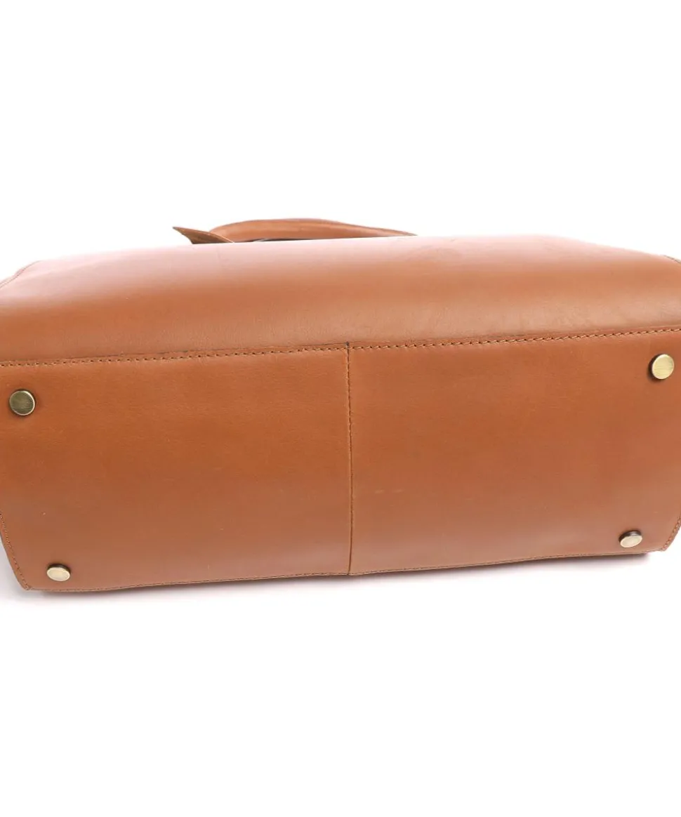 Vintage Wieske Handtasche Kalbsleder cognac