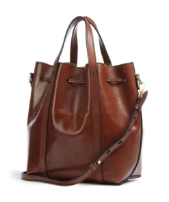 Vittoria Bucket bag fein genarbtes Rindsleder braun