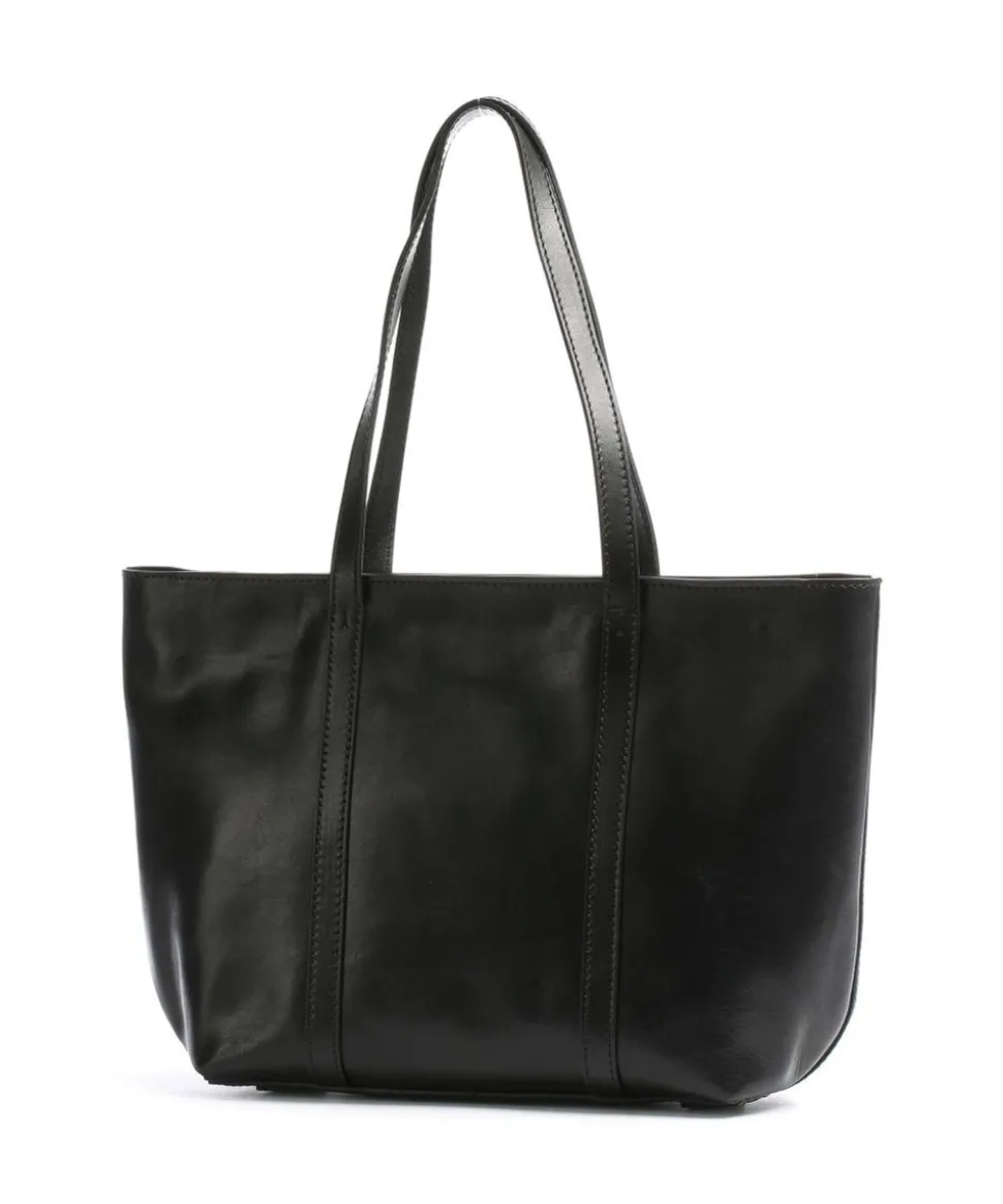 Vittoria Shopper glattes Rindsleder schwarz