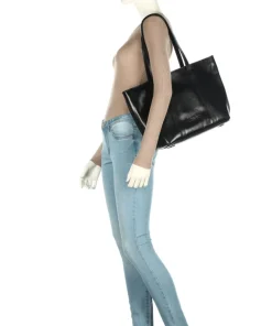 Vittoria Shopper glattes Rindsleder schwarz