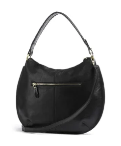 Volterra Beuteltasche fein genarbtes Rindsleder schwarz