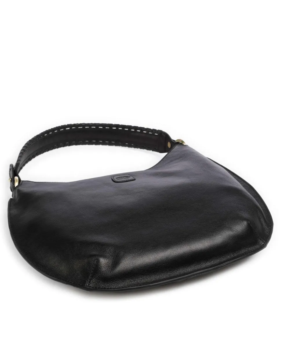 Volterra Beuteltasche fein genarbtes Rindsleder schwarz