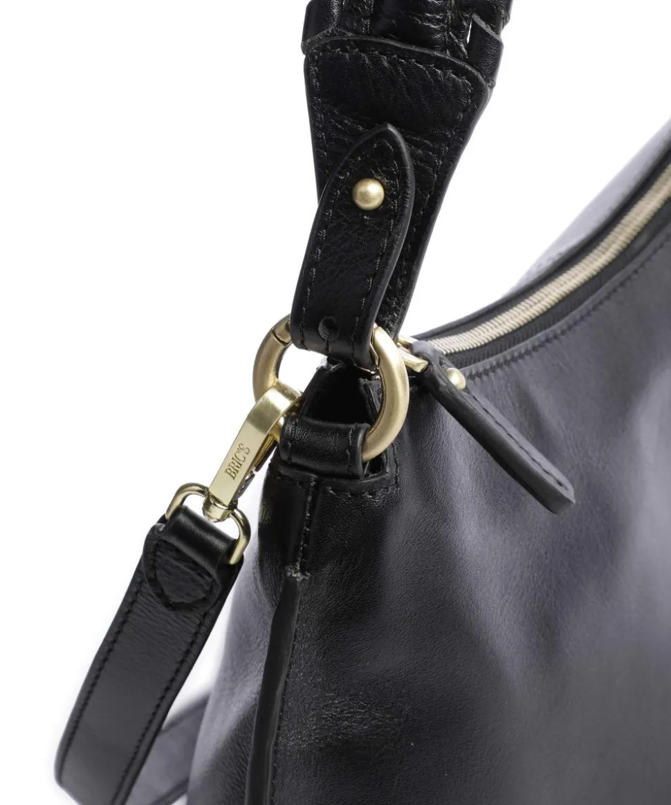 Volterra Beuteltasche fein genarbtes Leder schwarz