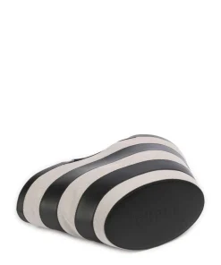 Vortice S Handtasche Canvas, fein genarbtes Kalbsleder beige/schwarz