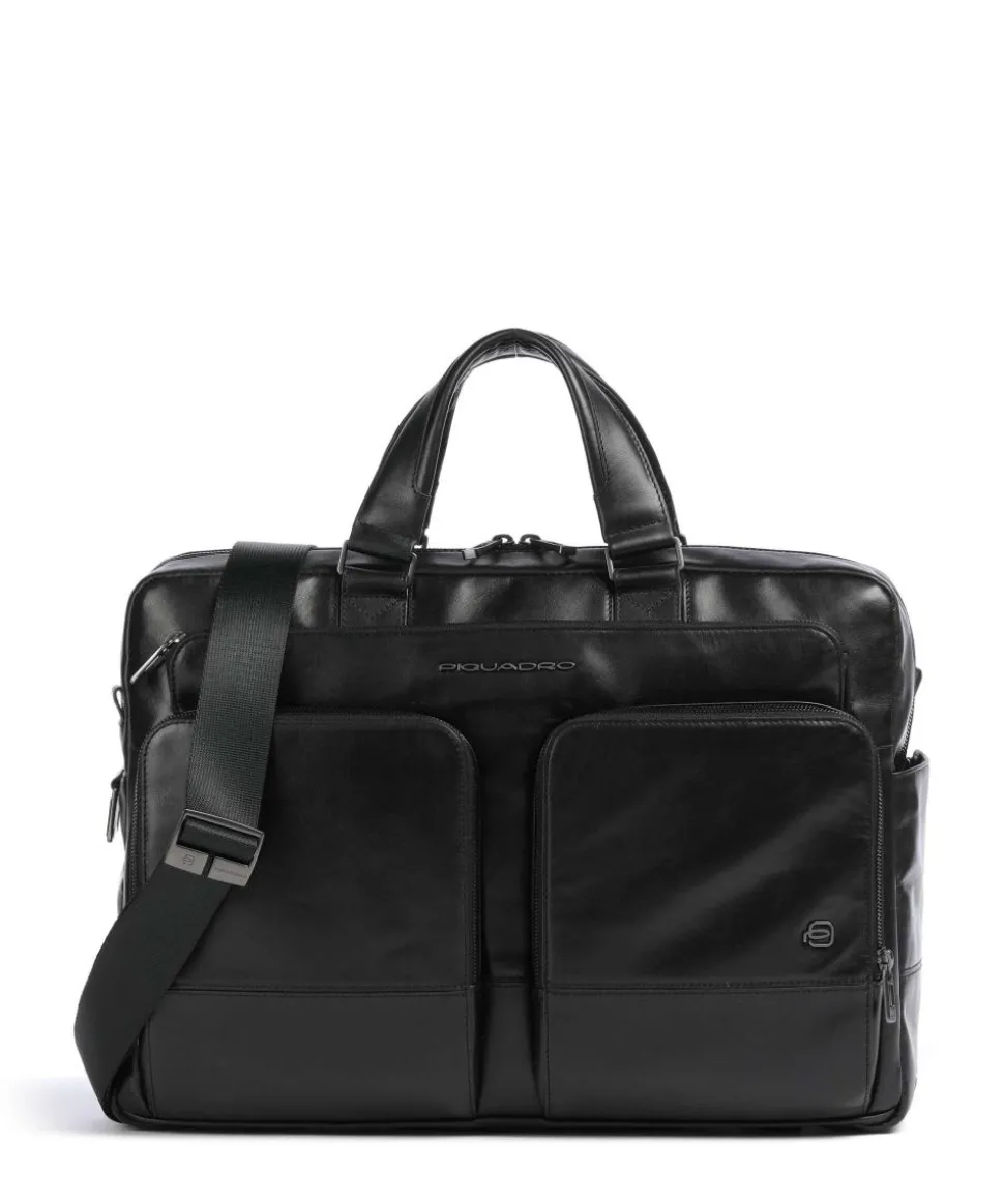 W136 Aktentasche 15″ fein genarbtes Rindsleder schwarz