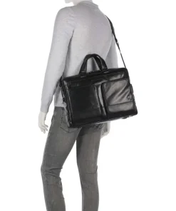 W136 Aktentasche 15″ fein genarbtes Rindsleder schwarz