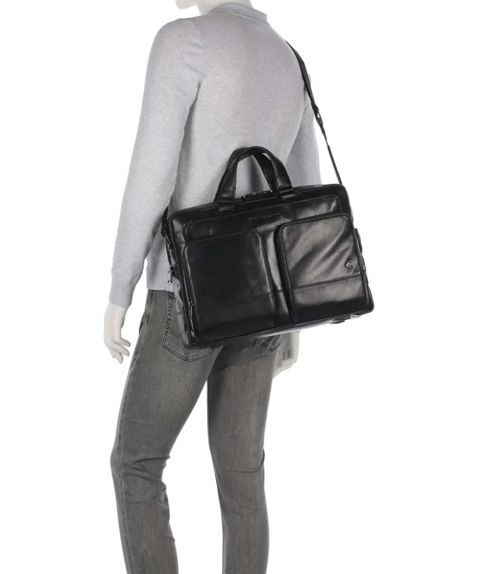 W136 Aktentasche 15″ fein genarbtes Rindsleder schwarz