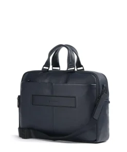 W137 Aktentasche 16″ fein genarbtes Rindsleder dunkelblau