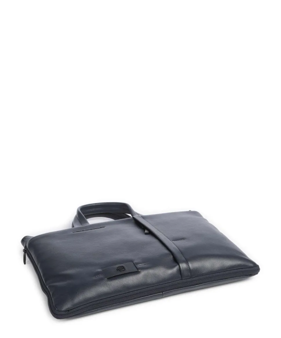 W137 Aktentasche 15″ genarbtes Rindsleder dunkelblau