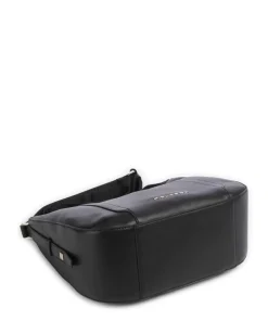 W92 Umhängetasche fein genarbtes Rindsleder schwarz
