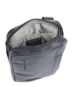 W137 Umhängetasche genarbtes Rindsleder dunkelblau