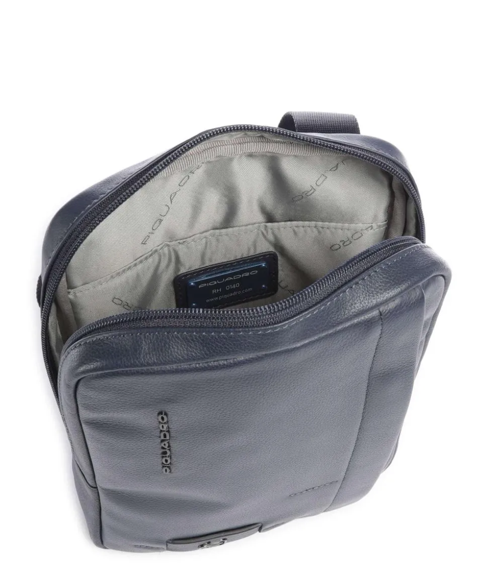 W137 Umhängetasche genarbtes Rindsleder dunkelblau