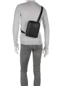 W137 Umhängetasche genarbtes Rindsleder schwarz