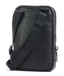 W137 Umhängetasche genarbtes Rindsleder schwarz