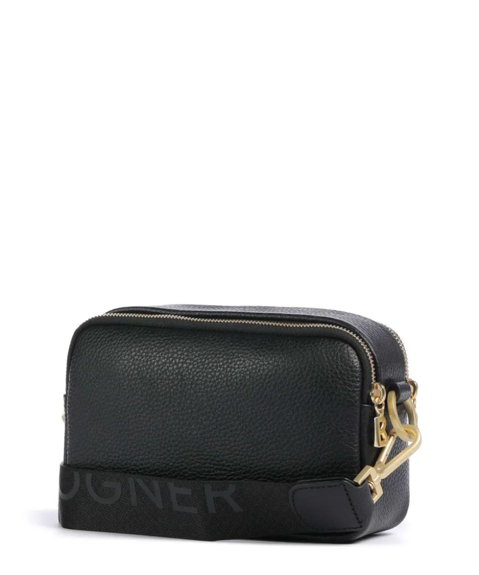 Wallis Avy Umhängetasche genarbtes Rindsleder schwarz