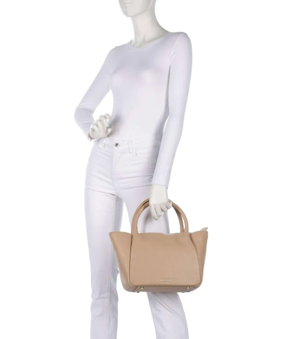 Wallis Raja Handtasche genarbtes Rindsleder hellbraun