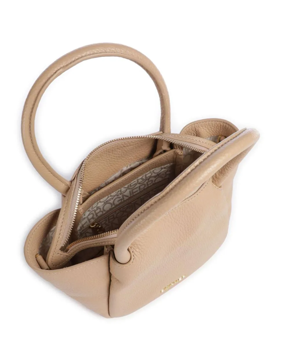 Wallis Raja Handtasche genarbtes Rindsleder hellbraun