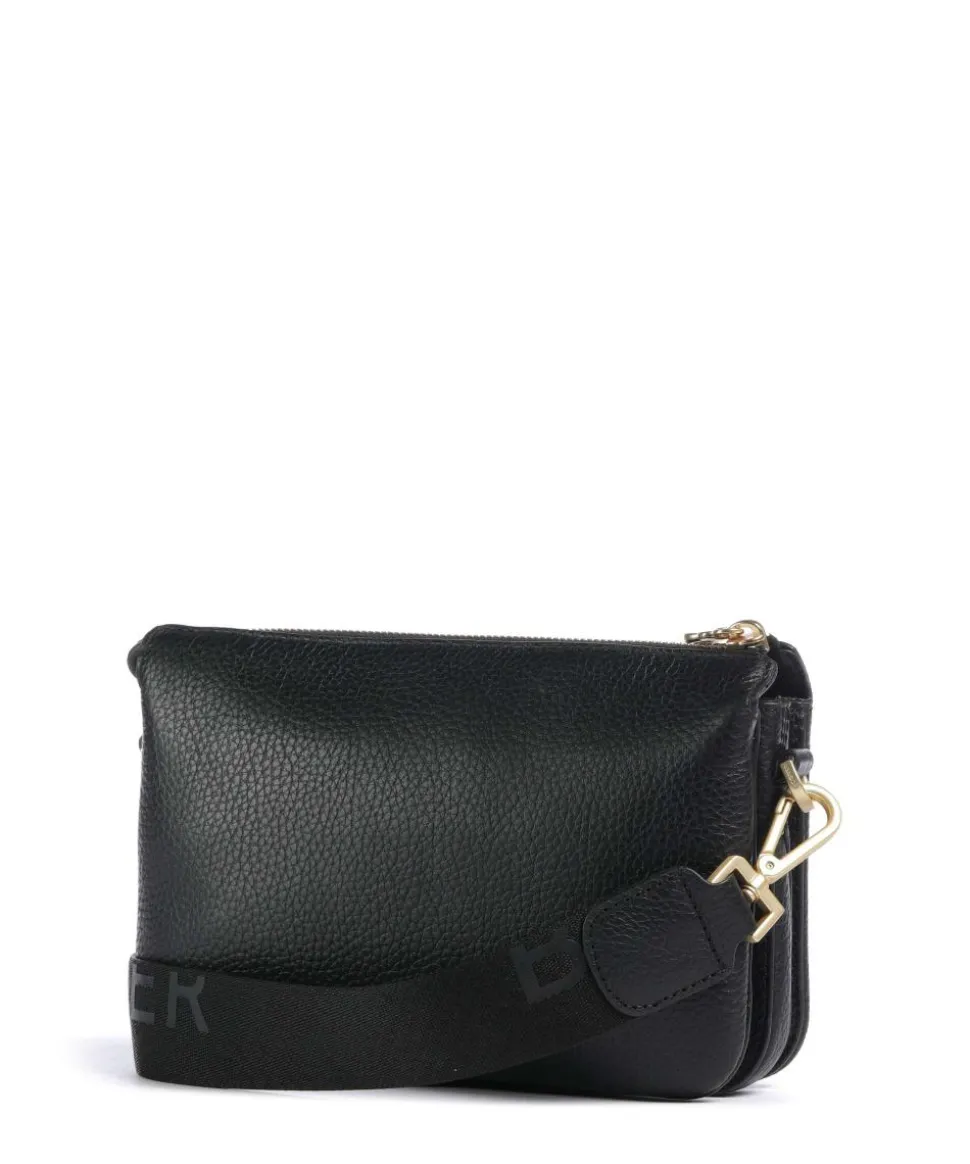 Wallis Taja Umhängetasche genarbtes Rindsleder schwarz