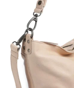 Washed Waxed Cow Bolivia Beuteltasche Pull-Up Rindsleder beige