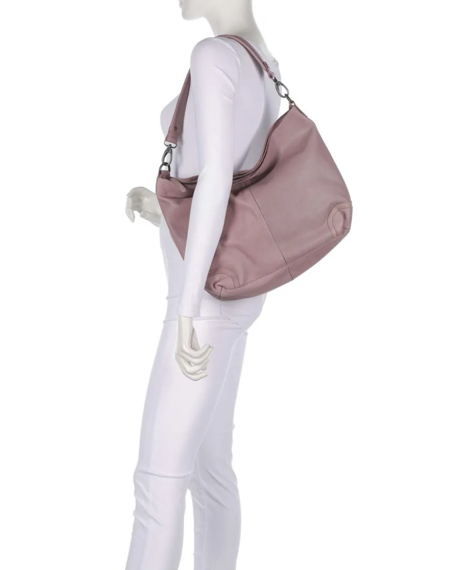 Washed Waxed Cow Bolivia Beuteltasche Pull-Up Rindsleder lavendel