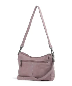 Washed Waxed Cow Irving Schultertasche genarbtes Rindsleder lavendel