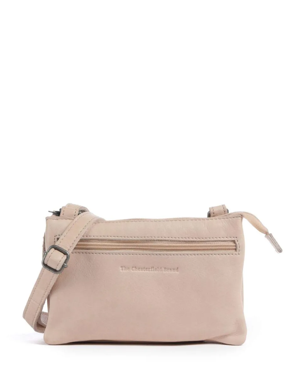 Washed Waxed Cow Osaka Umhängetasche genarbtes Rindsleder beige