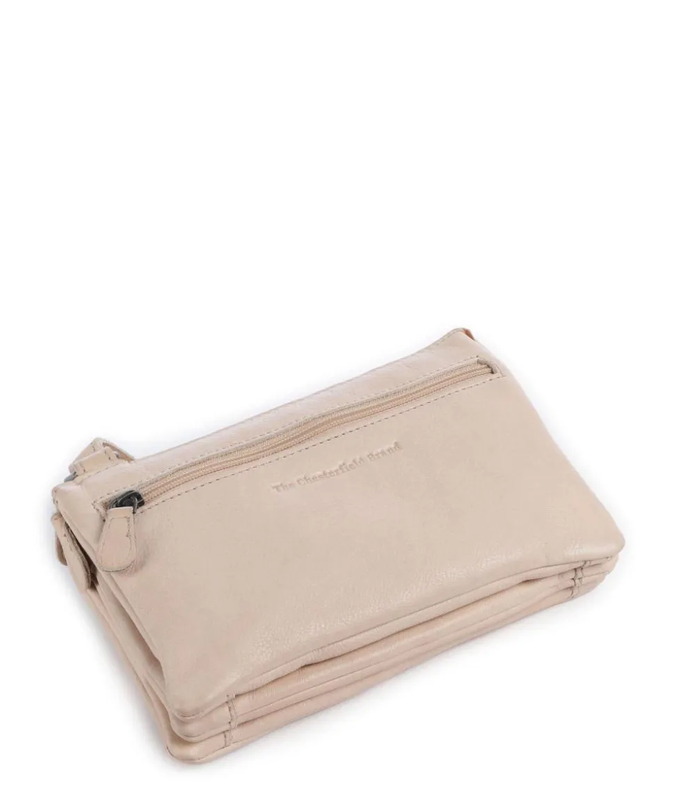 Washed Waxed Cow Osaka Umhängetasche genarbtes Rindsleder beige