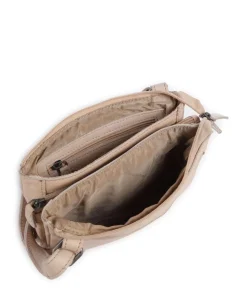 Washed Waxed Cow Osaka Umhängetasche genarbtes Rindsleder beige