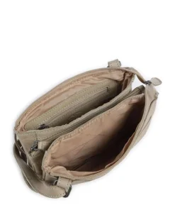 Washed Waxed Cow Osaka Umhängetasche genarbtes Rindsleder beige