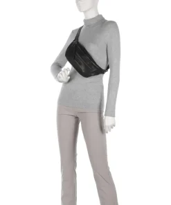 Washed Waxed Cow Severo Gürteltasche genarbtes Rindsleder schwarz