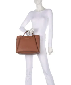 Wave L Handtasche Lederimitat braun