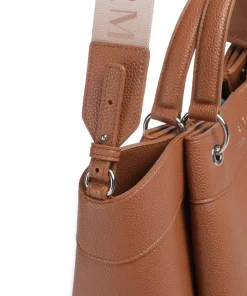 Wave L Handtasche Lederimitat braun