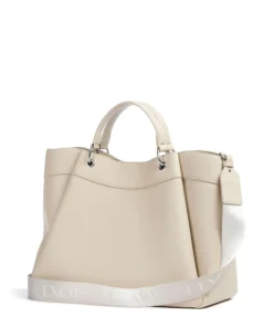 Wave L Handtasche Lederimitat elfenbein