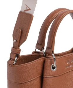 Wave M Handtasche Lederimitat braun