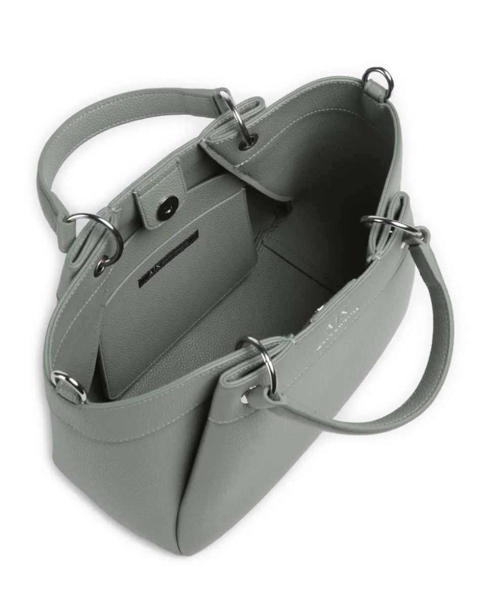 Wave M Handtasche Lederimitat grünblau