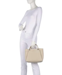 Wave M Handtasche Lederimitat elfenbein