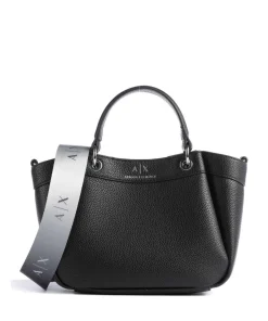 Wave S Handtasche Lederimitat schwarz