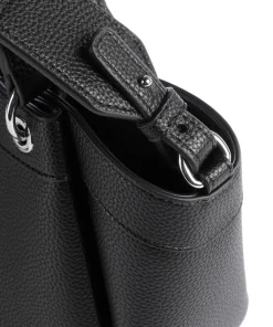 Wave S Handtasche Lederimitat schwarz