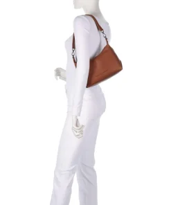 Wax Pull Up Cow Christie Schultertasche fein genarbtes Rindsleder cognac