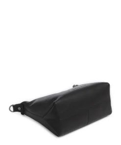 Wax Pull Up Cow Christie Schultertasche fein genarbtes Rindsleder schwarz