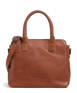 Wax Pull Up Cow Hermosa Handtasche fein genarbtes Rindsleder cognac