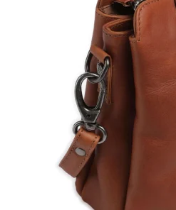 Wax Pull Up Cow Hermosa Handtasche fein genarbtes Rindsleder cognac