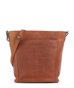Wax Pull Up Cow Moore Bucket bag fein genarbtes Rindsleder cognac